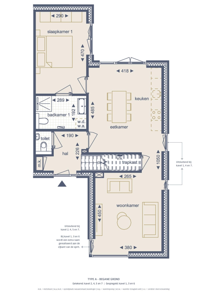 14 woningen Aan de Munnik, Levensloopbestendige woning type B halfvrijstaand, bouwnummer: 1, Holtum