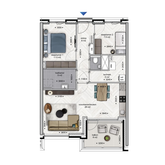 Eureka! Central | Laatste 7 appartementen!, Eureka! Central - Type 2D, bouwnummer: 4, Breda