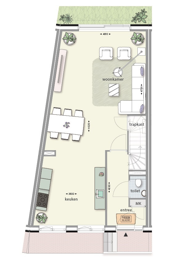 De Veerkade fase 3 - Kadewoningen, Stadswoning type C, Spijkenisse