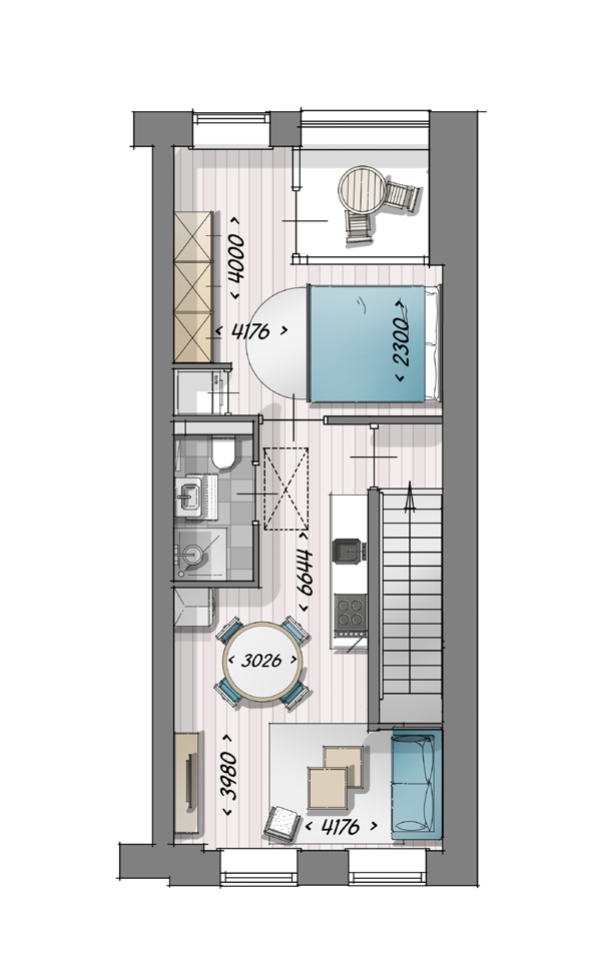 Thuishaven, Appartement met zadeldak, Edam