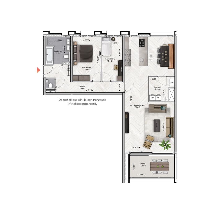 Eureka! Central | Laatste 7 appartementen!, Eureka! Central - Type 2I, bouwnummer: 2.21, Breda