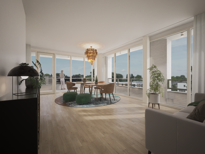 Residentie Carrefour, 19 appartementen & 2 penthouses., Residentie Carrefour type C1, bouwnummer: 1, Geleen