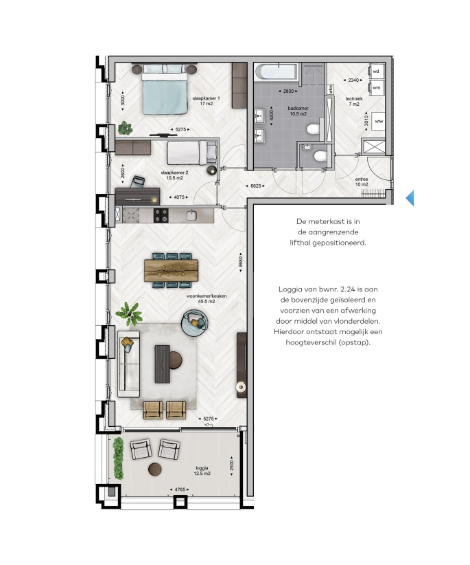 Eureka! Central | Laatste 7 appartementen!, Eureka! Central - Type 2F1, bouwnummer: 2.24, Breda