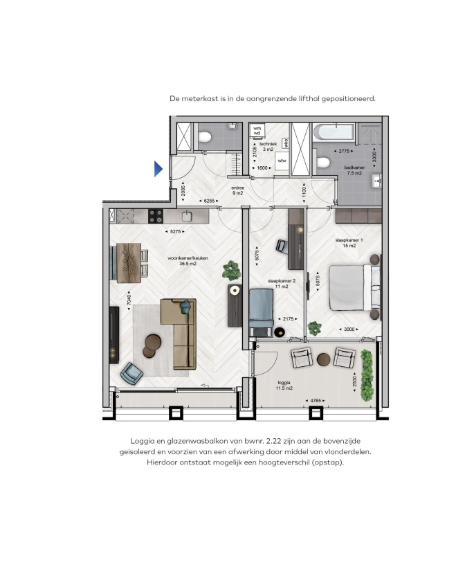 Eureka! Central | Laatste 7 appartementen!, Eureka! Central - Type 2H, bouwnummer: 2.22, Breda