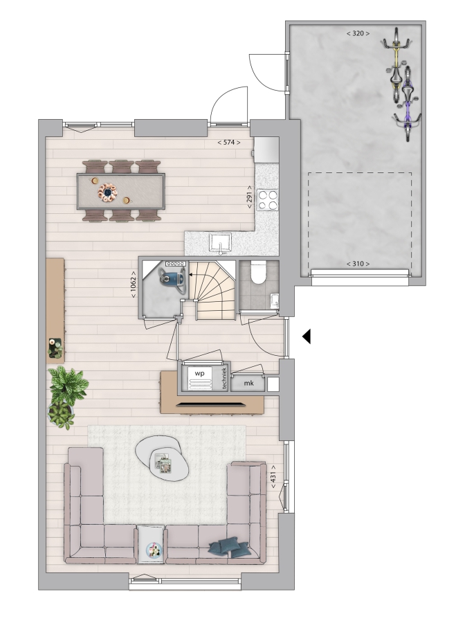 De Driehoek, Twee-onder-één-kapwoning, bouwnummer: 24, Meerstad