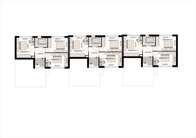 Park Hoogveld - Koekoeksbloem 4 splitlevelwoningen te Heerlen, Koekoeksbloem 3 geschakelde splitlevelwoningen, bouwnummer: 82, Heerlen