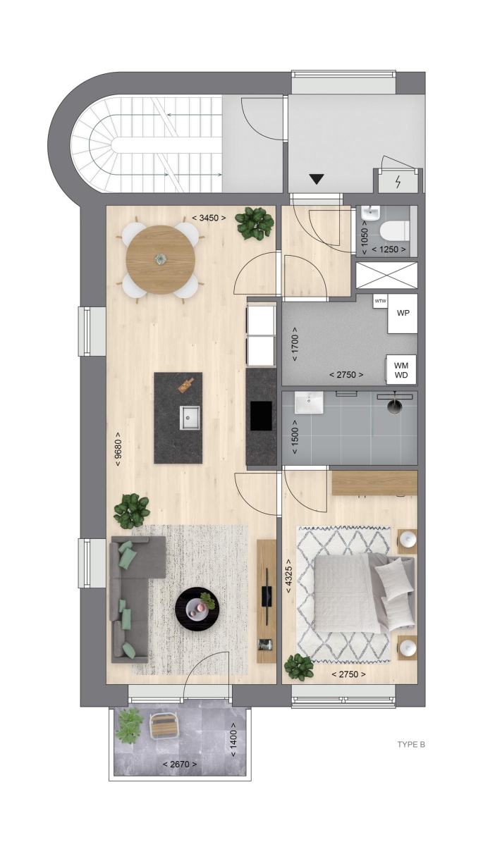 De Groene Loper - De Miller - Fase 3B, Appartement - Type B, bouwnummer: 25, Maastricht