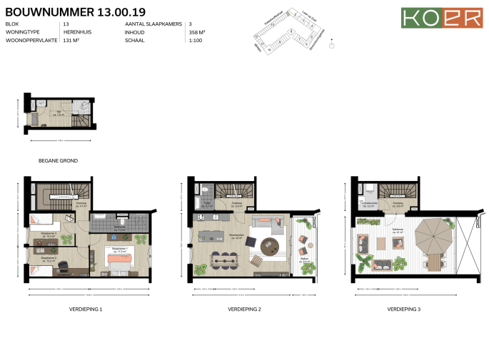 KOER Fase 3, Herenhuizen Blok 13, Herenhuis, Rotterdam