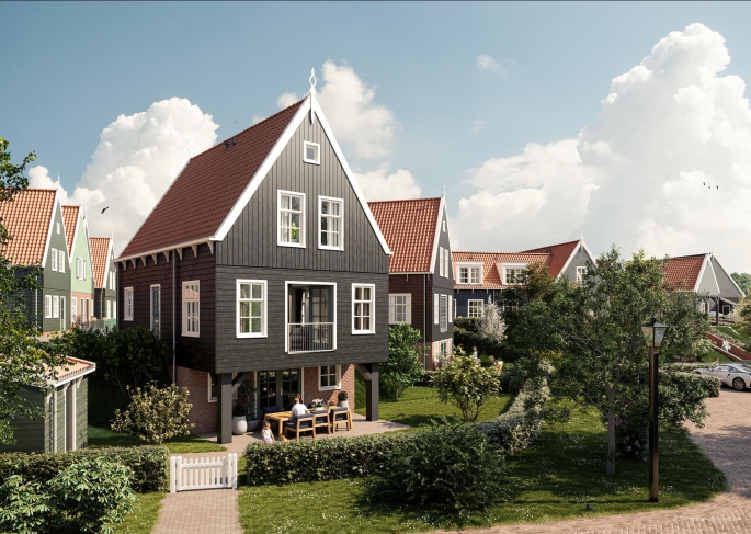 't Eilandhart, vrijstaande woningen, Marken