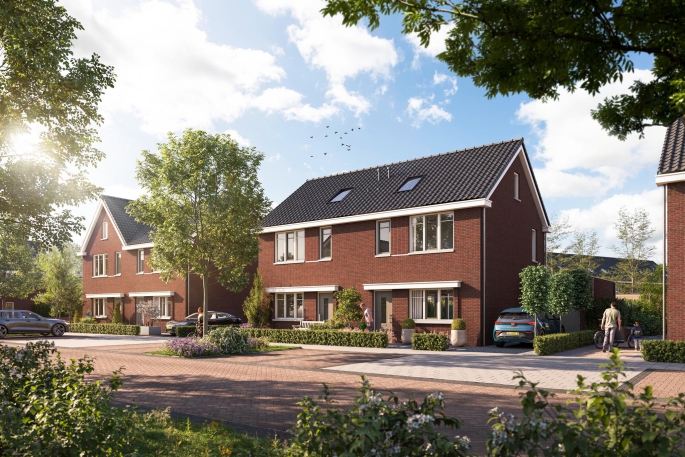Land Van Essche, Laanwoningen twee-onder-een-kap L, Strijen