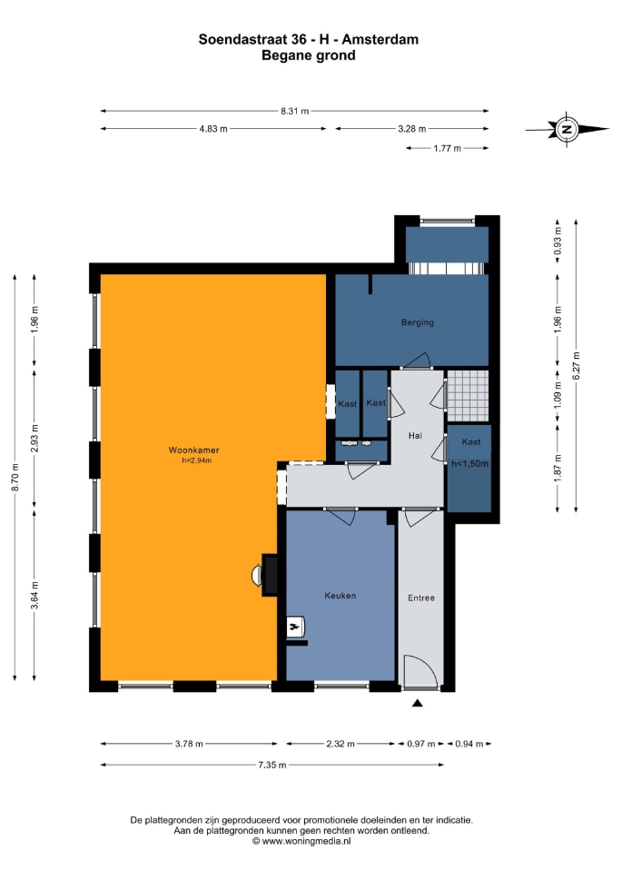 Soendastraat 36 H, 1094 BH, Amsterdam