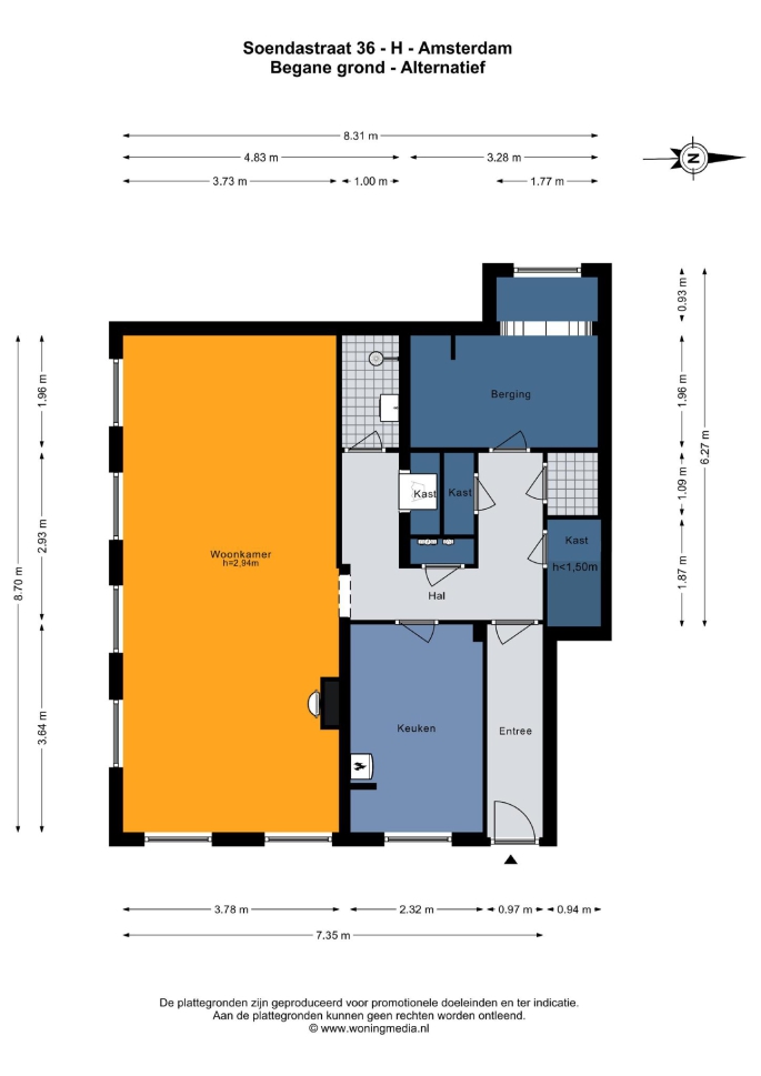 Soendastraat 36 H, 1094 BH, Amsterdam