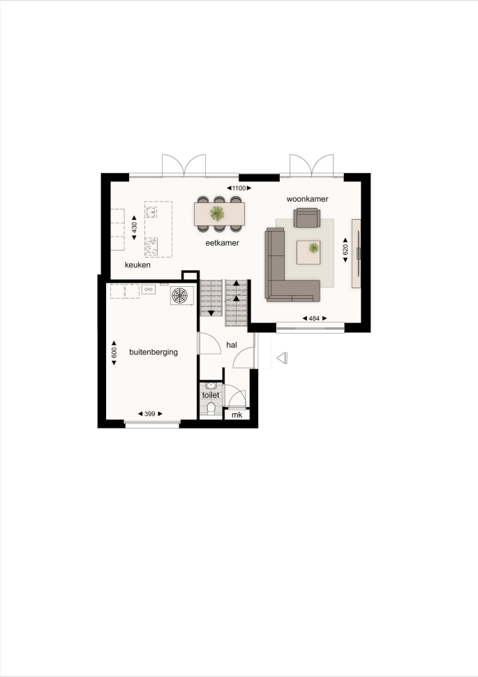 Park Hoogveld - Koekoeksbloem 4 splitlevelwoningen te Heerlen, Koekoeksbloem 1 vrijstaande splitlevel woning, bouwnummer: 79, Heerlen