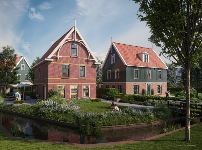 't Boerensluisje, Vrijstaande woningen, bouwnummer: 15, Oostknollendam