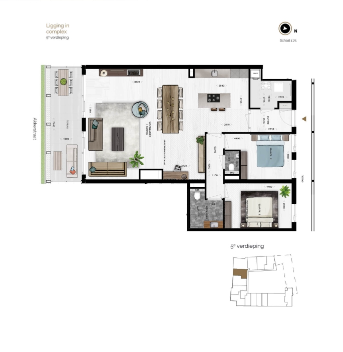 Fifth Breda - bouw is gestart!, Fifth Breda TYPE N.5.05 | Appartement, bouwnummer: N.5.05, Breda